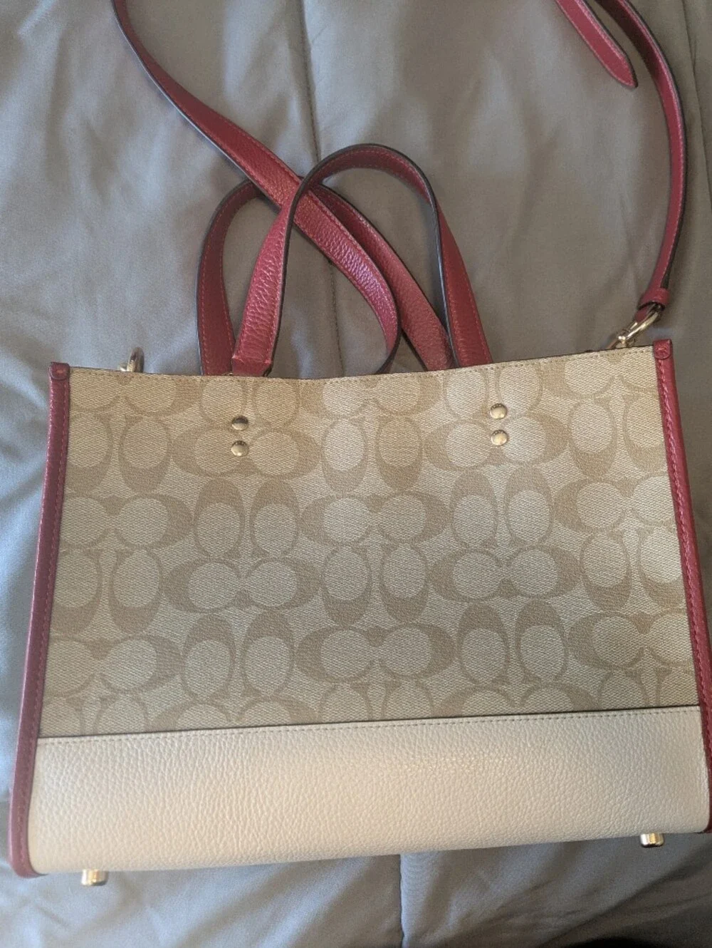 Coach Lunar New Year Dempsey Tote 22 Rabbit & Carriage Edition